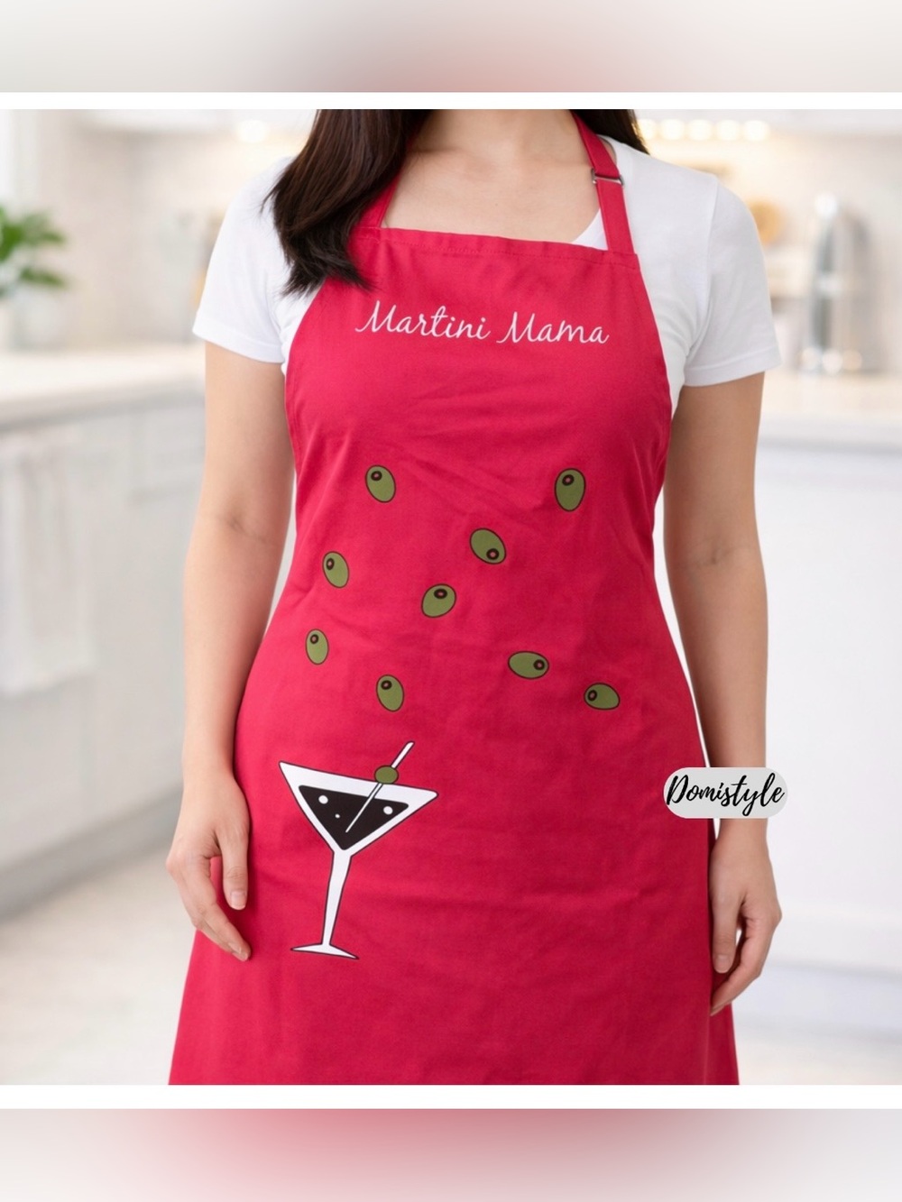Pink Apron - Cocktail Themed Kitchen Apron